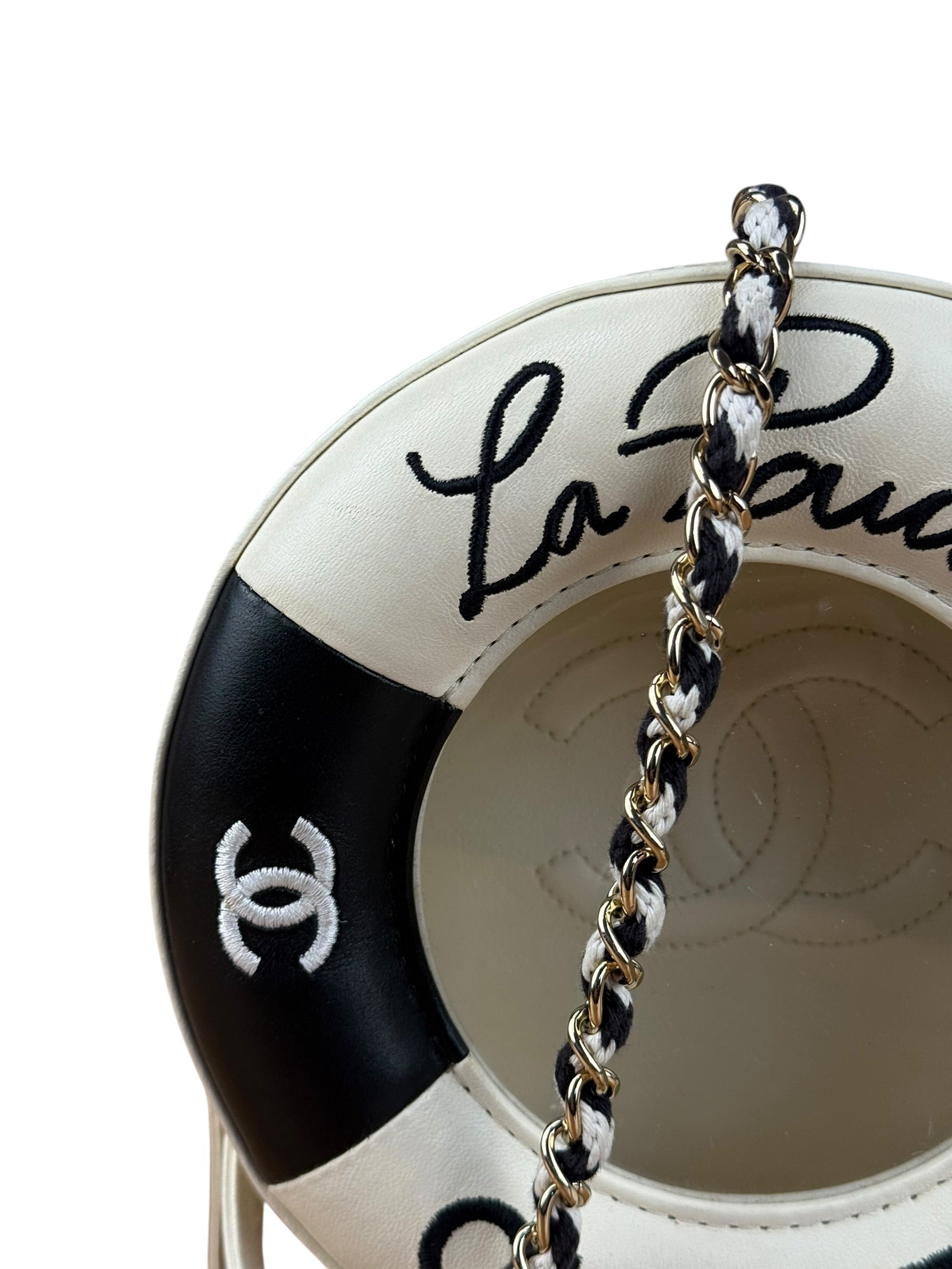 Chanel Limited Edition Lifesaver Round Crossbody Black 2017