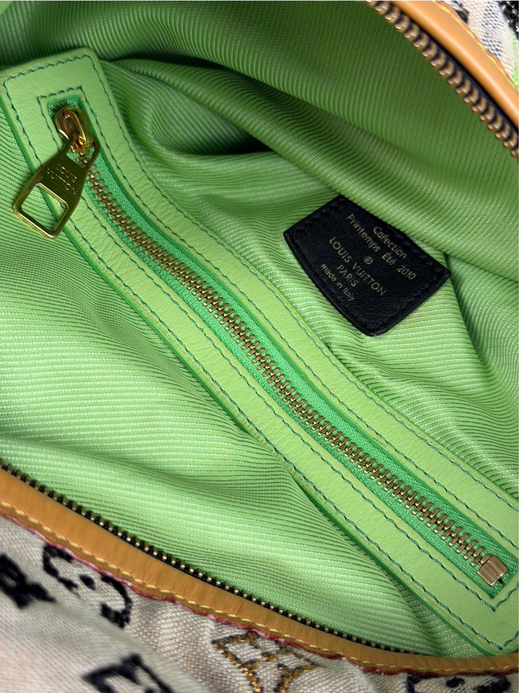 Louis Vuitton Limited Edition Leather Trim Monogram Cheche Gypsy PM