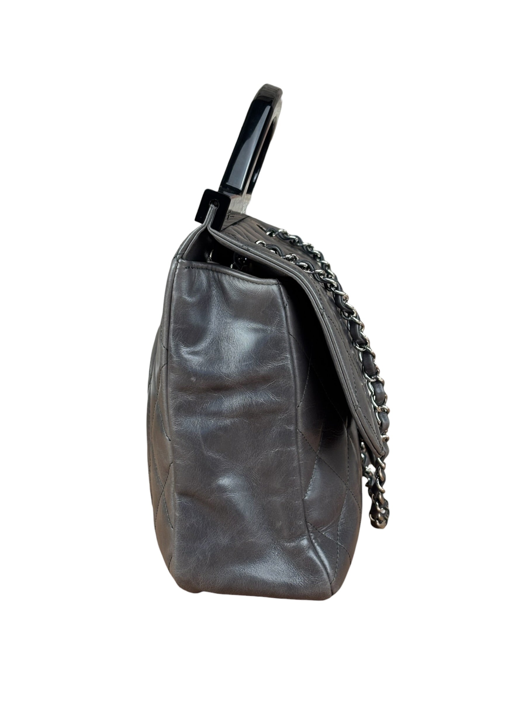 Chanel Dark Grey Cockpit Flap Shoulder Bag 2015