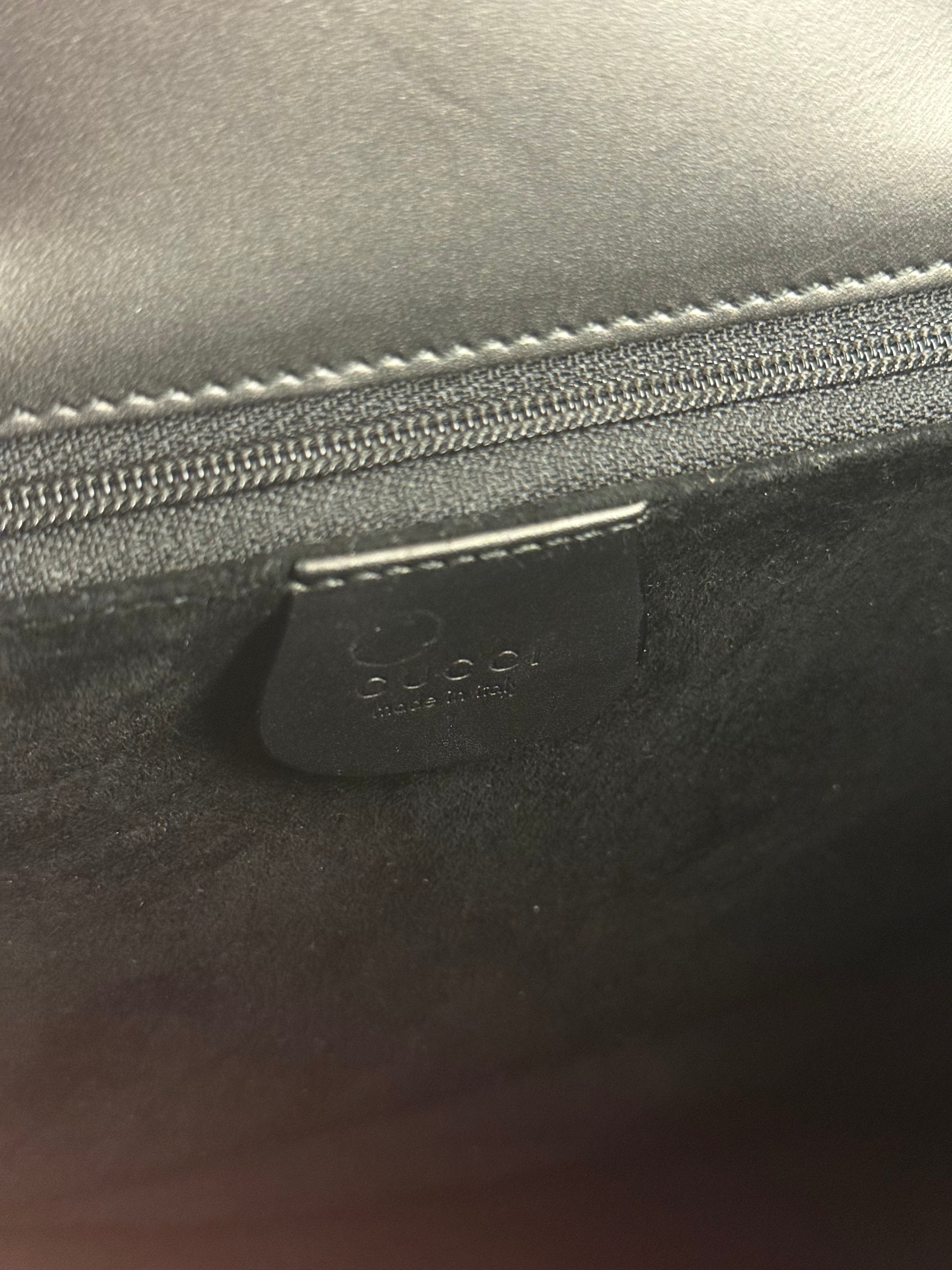 Gucci Grey Leather Retractable Top Handle Square 2-Way Satchel Bag