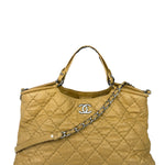 Chanel Beige Iridescent Quilted Leather 2Way Sea Hit Tote 2012
