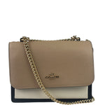 Coach Colorblock Leather Anna Flap Clutch Crossbody Bag