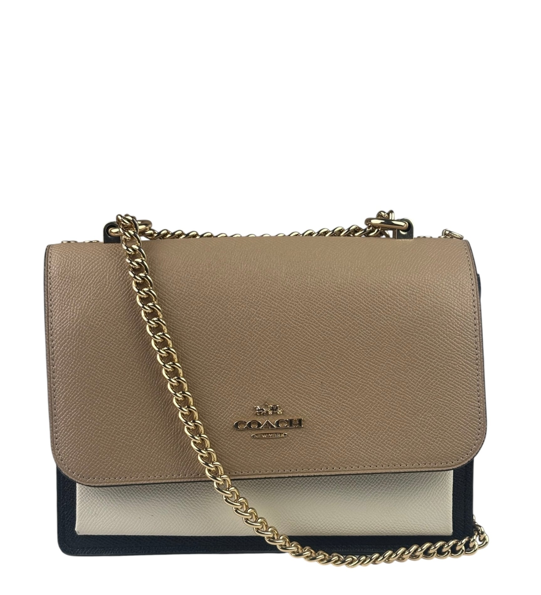 Coach Colorblock Leather Anna Flap Clutch Crossbody Bag