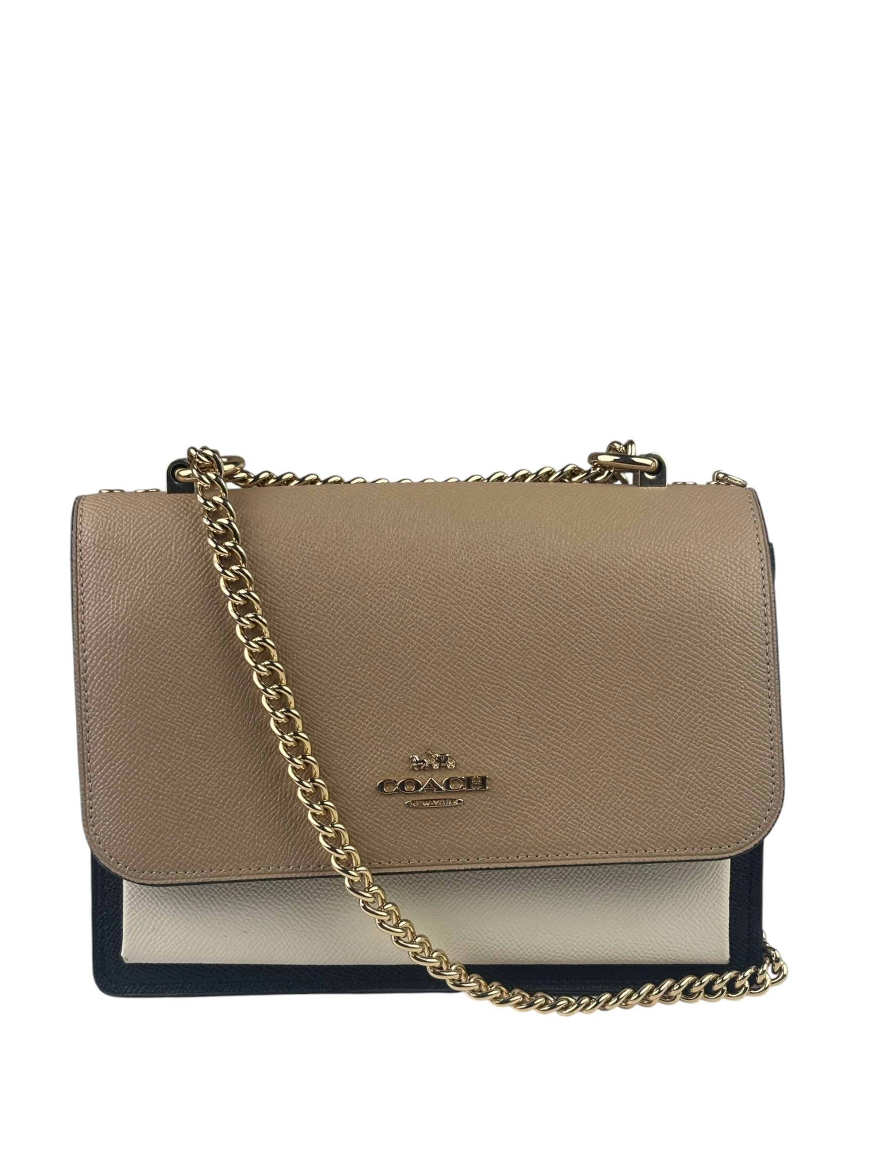 Coach Colorblock Leather Anna Flap Clutch Crossbody Bag