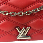 Louis Vuitton Red Lambskin GO-14 Malletage Shoulder Bag
