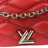 Louis Vuitton Red Lambskin GO-14 Malletage Shoulder Bag