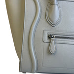 Celine Grey Pebbled Leather Luggage Micro Tote