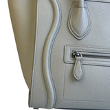Celine Grey Pebbled Leather Luggage Micro Tote