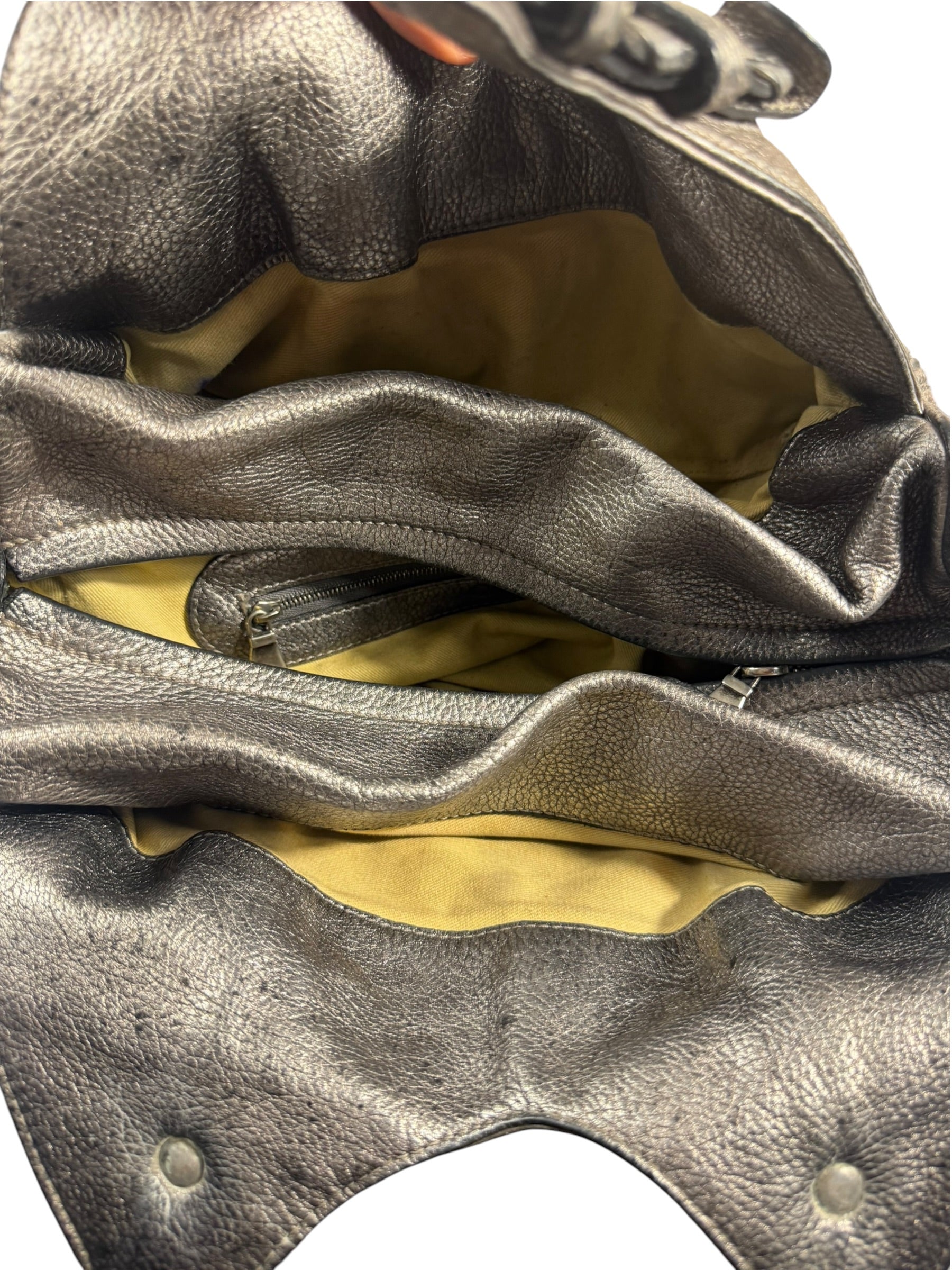 Chloe Metallic Silver Silverado Handbag