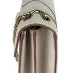 Bvlgari White/Pink Leather Serpenti Forever Shoulder Bag