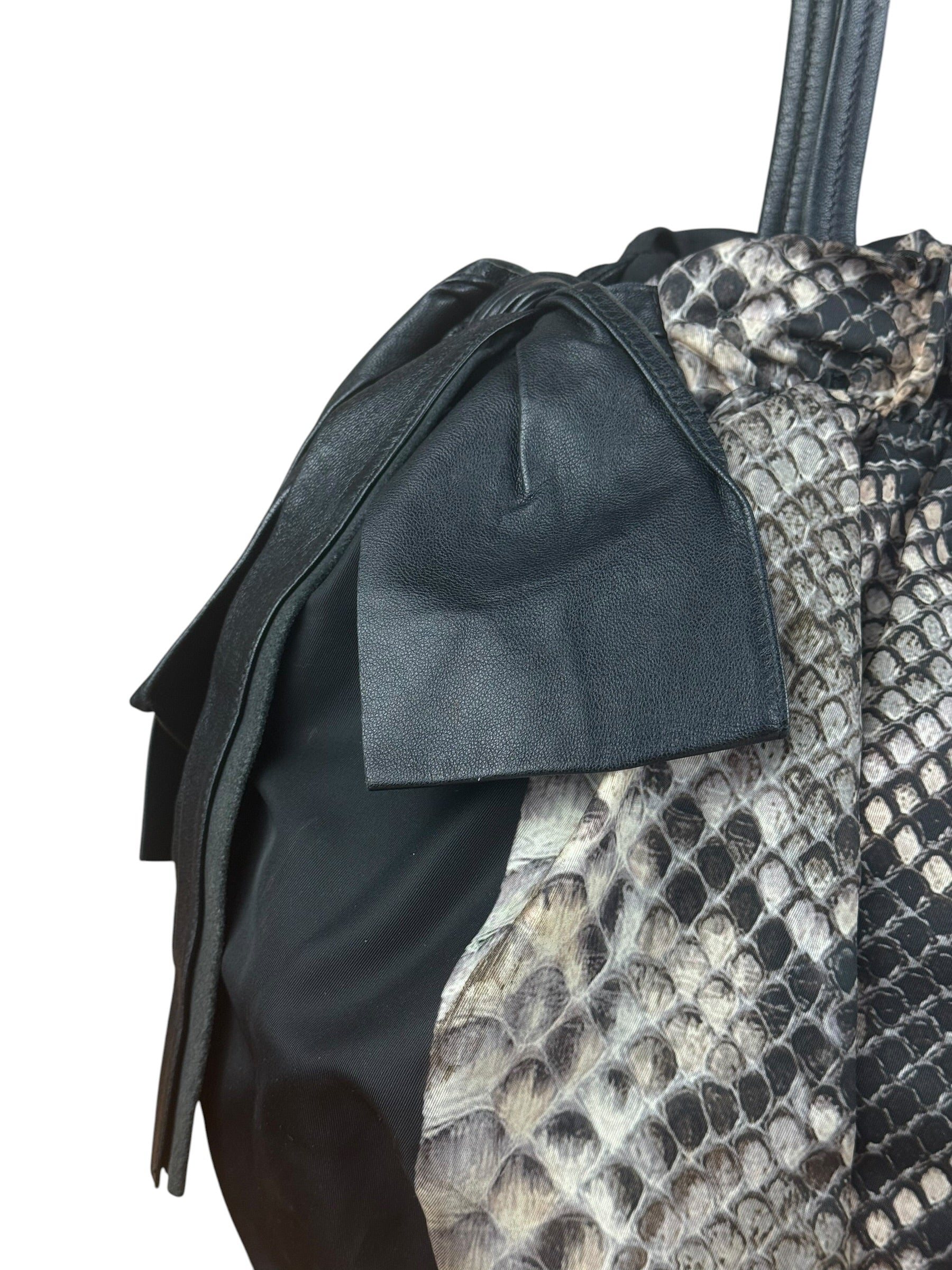 Prada Vintage Snake Print Nylon 2Way Bag