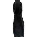 Gucci Black Canvas Leather Trim Shoulder Bag