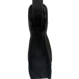 Gucci Black Canvas Leather Trim Shoulder Bag