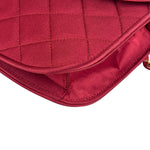 Chanel Vintage Two Tone Red Satin Flap 1989