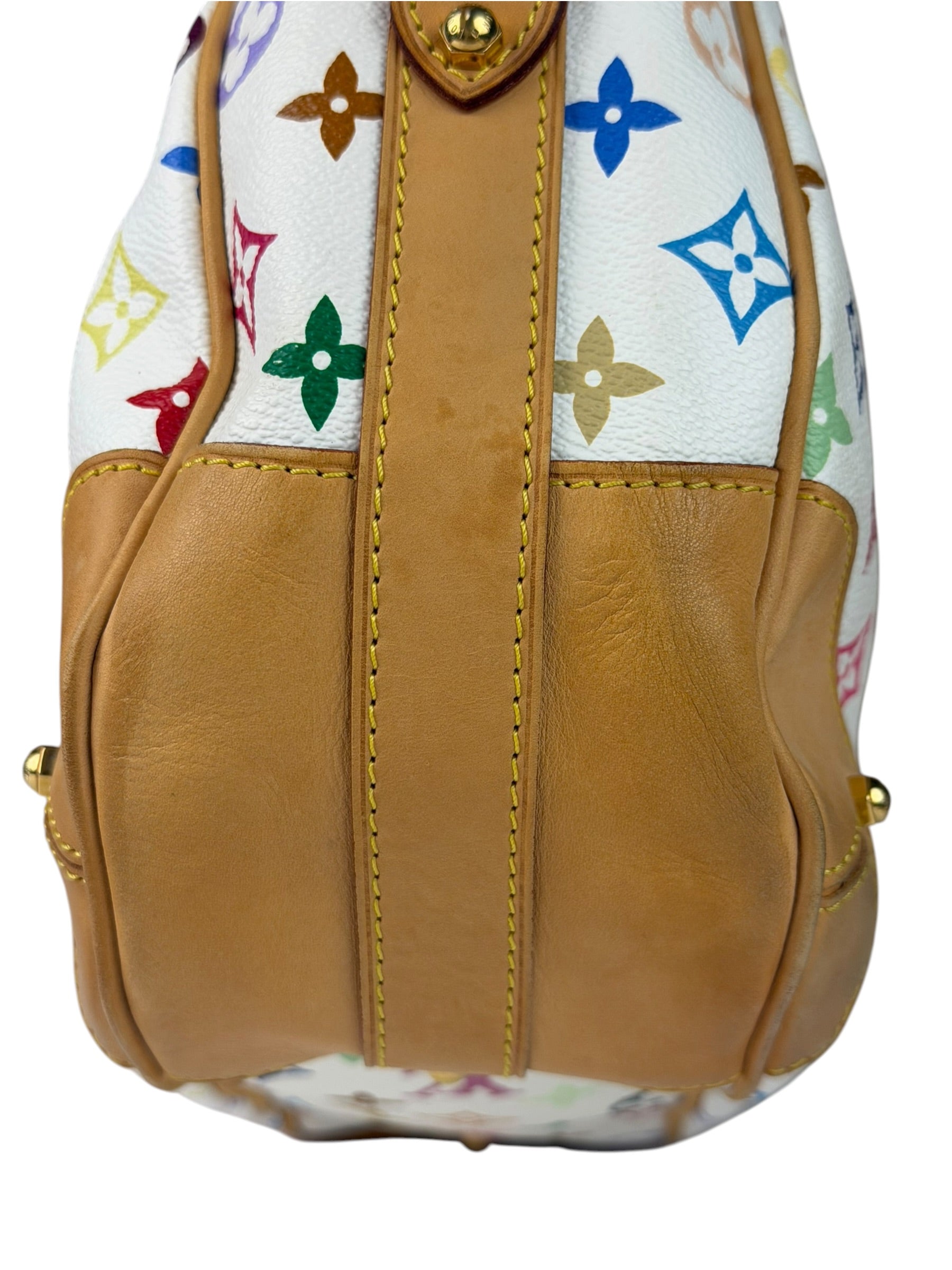 Louis Vuitton White Murakami Greta Hobo Shoulder Bag