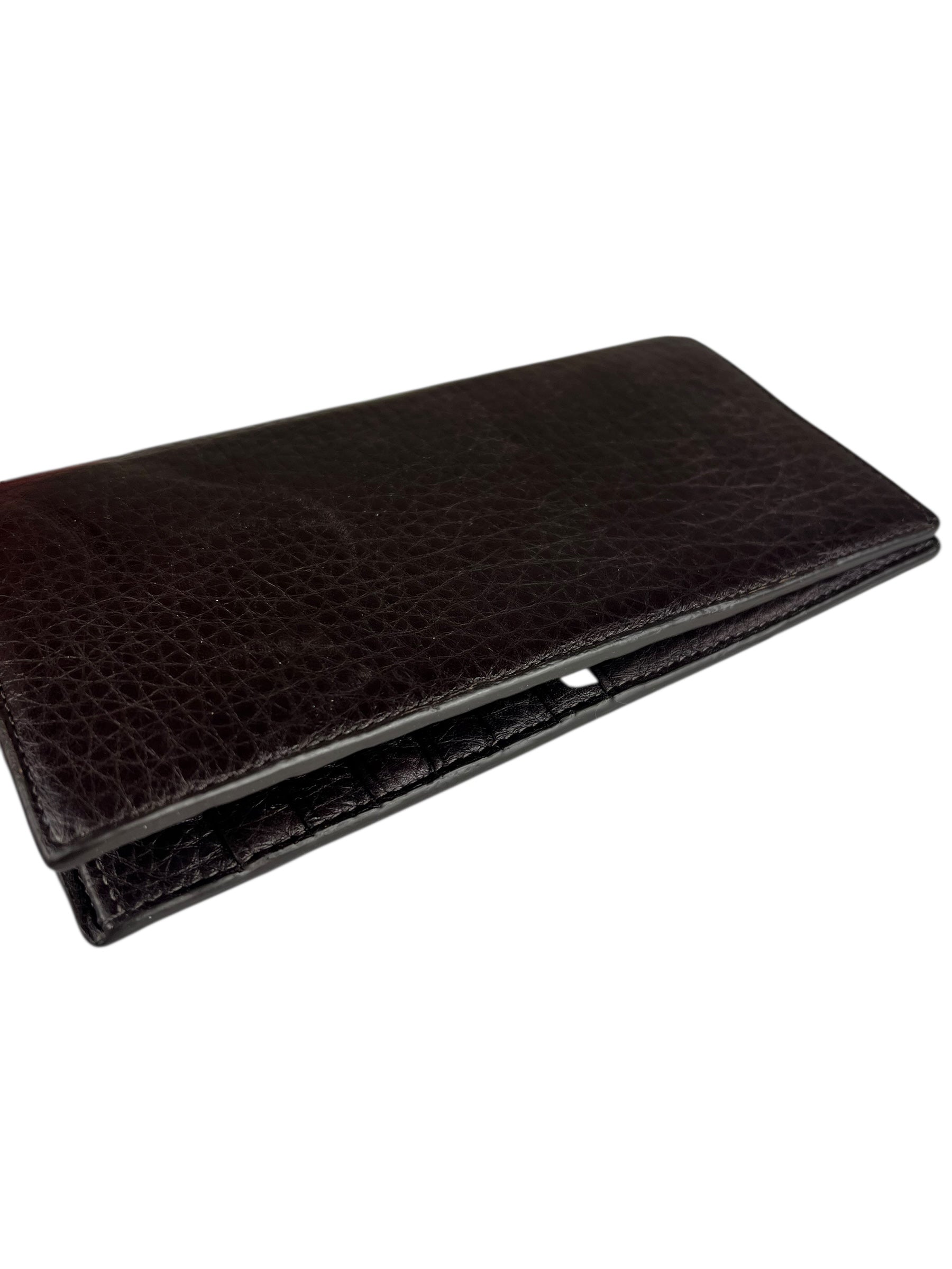 Coach Black Leather Long Wallet