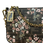 Fendi FF Floral Coated Canvas Chain Pochette