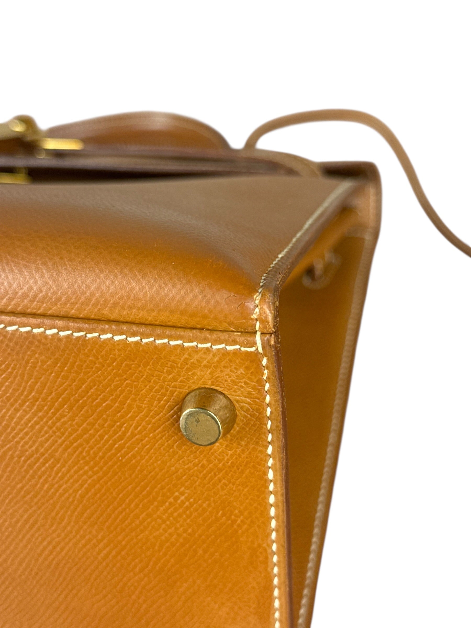 Hermes Kelly 32 Sellier Epsom Gold Handbag 1995