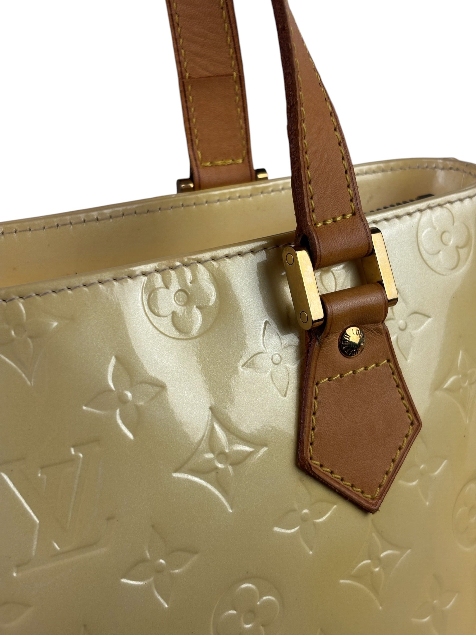 Louis Vuitton Yellow Vernis Houston Tote MM