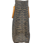 Fendi Vintage Brown Tiger Print Canvas Tote Bag
