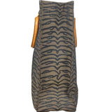 Fendi Vintage Brown Tiger Print Canvas Tote Bag