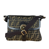 Fendi Vintage Zucca Pattern Canvas Shoulder Bag