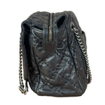 Chanel Black Leather Paris Moscow Flap/Chain Shoulder Bag 2005