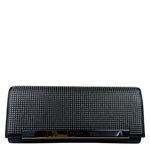 Yves Saint Laurent Black Calfskin Studded Lutetia Flap Clutch