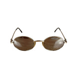 Chanel Vintage CC Circular Silver Frame Sunglasses