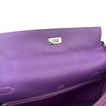 Hermes Kelly 35 Purple Ghillies Swift Togo Leather Handbag 2015