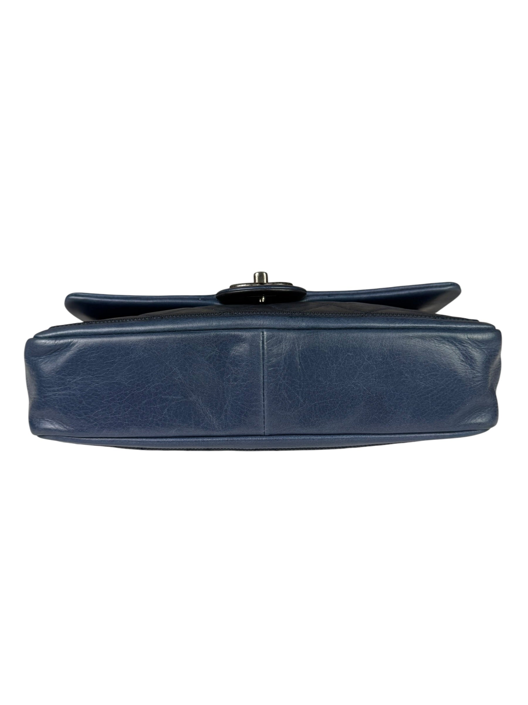 Chanel Paris-Salzburg Blue Bicolor Quilted Flap Bag 2014