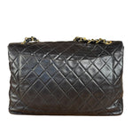 Chanel Vintage Brown Leather Jumbo Flap Bag