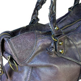 Balenciaga Vintage Purple Classic Motorcycle City Bag