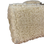 Balenciaga Furry Hourglass 2Way Handbag Beige