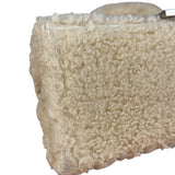 Balenciaga Furry Hourglass 2Way Handbag Beige