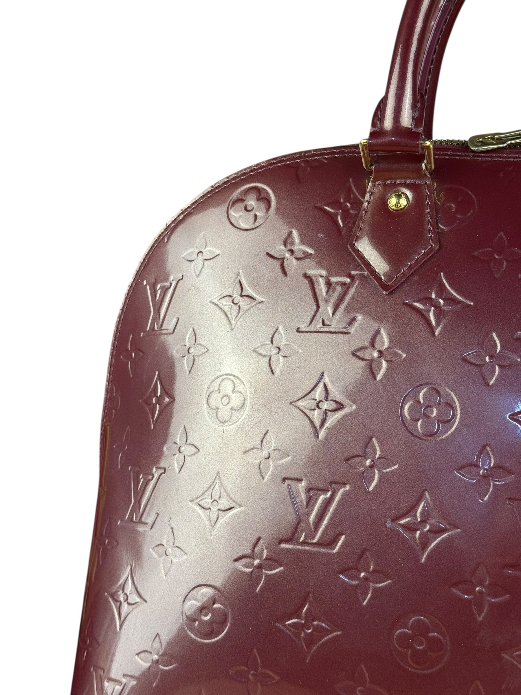 Louis Vuitton Monogram Vernis Alma GM Burgundy