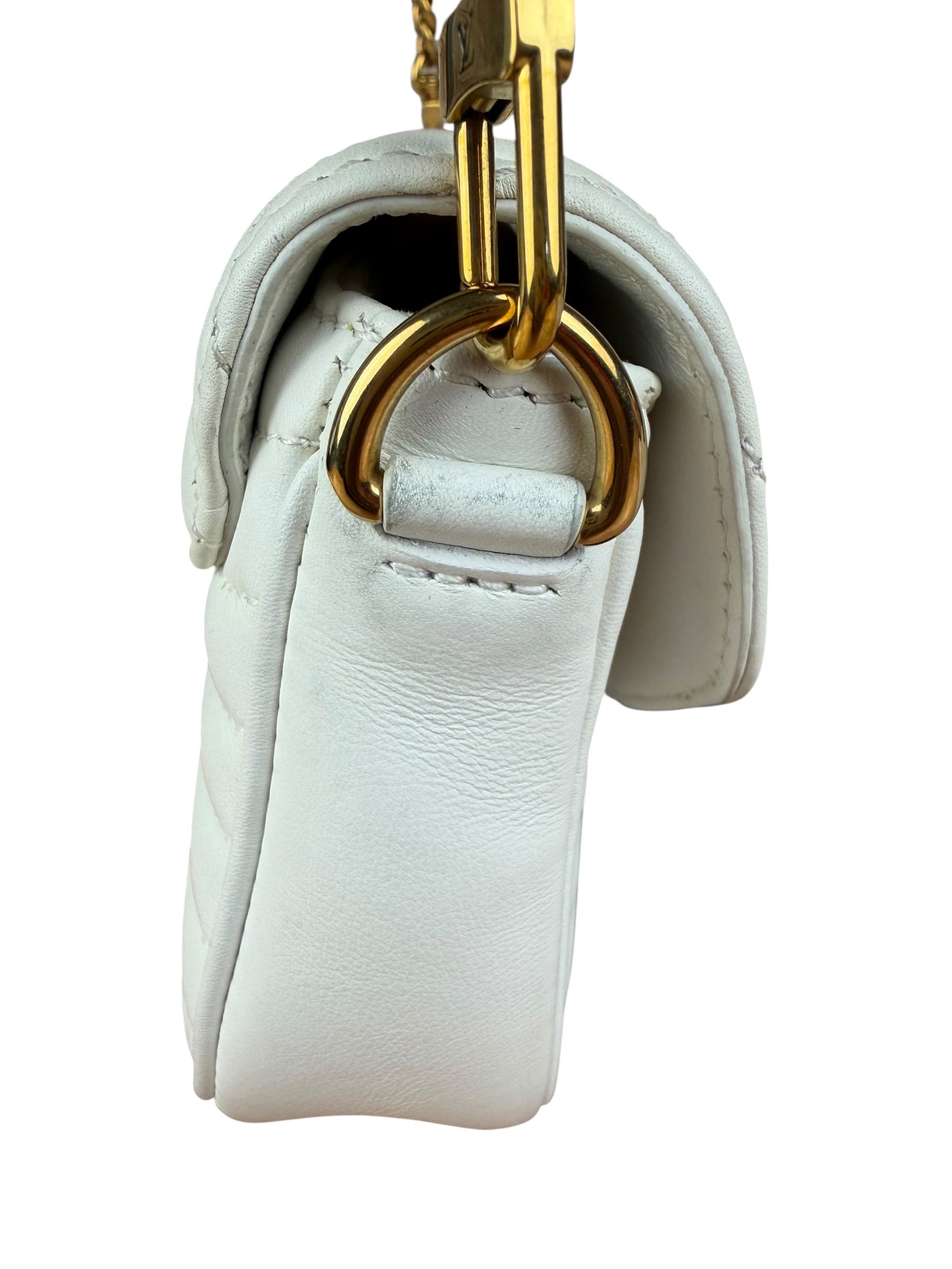 Louis Vuitton White Leather New Wave Multi Crossbody Pochette