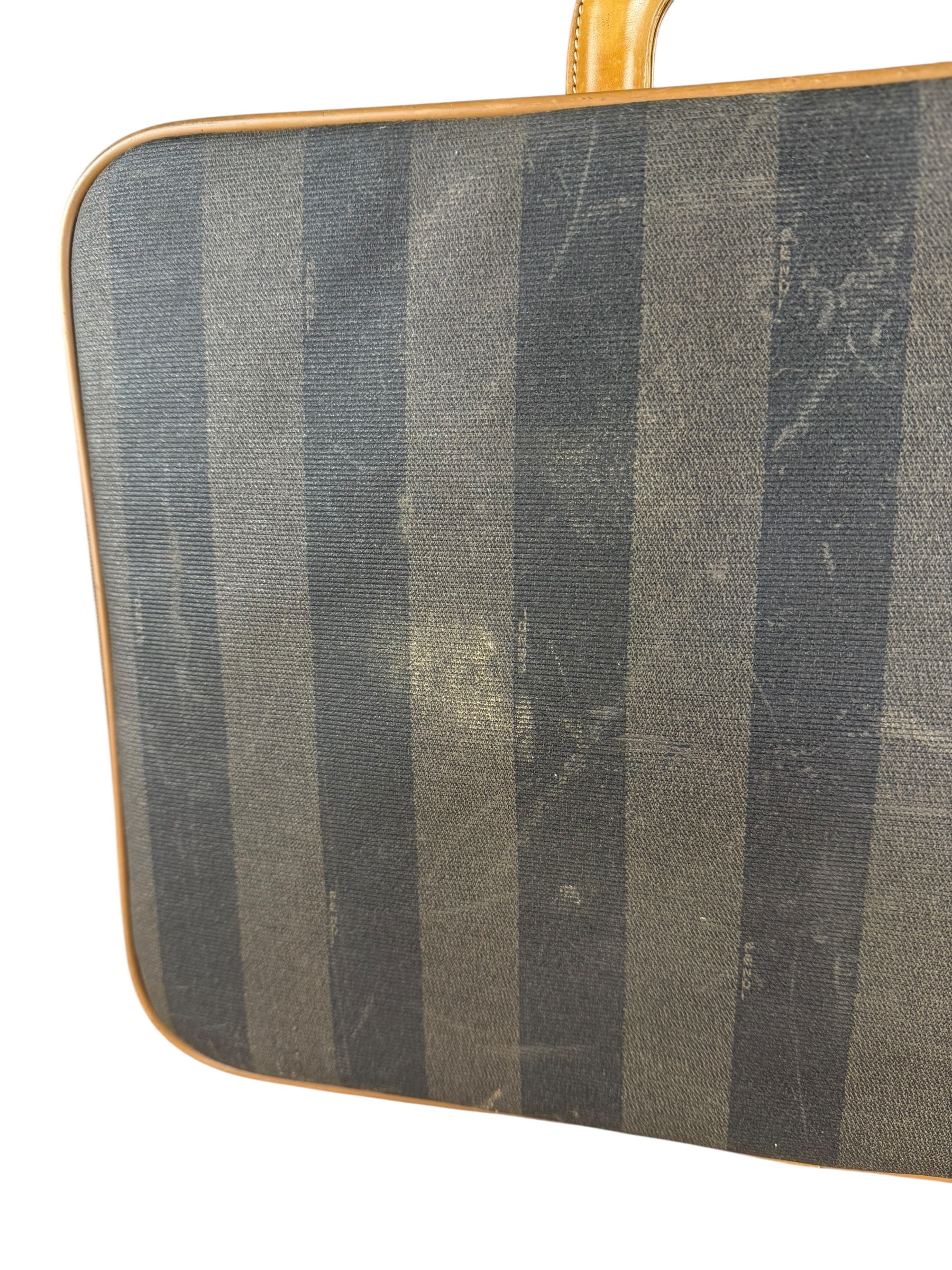 Fendi FF Vintage Striped Briefcase