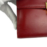 Givenchy Vintage Red Leather Trifold Wallet