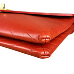 Chanel Chevron Quilted Envelope Clutch