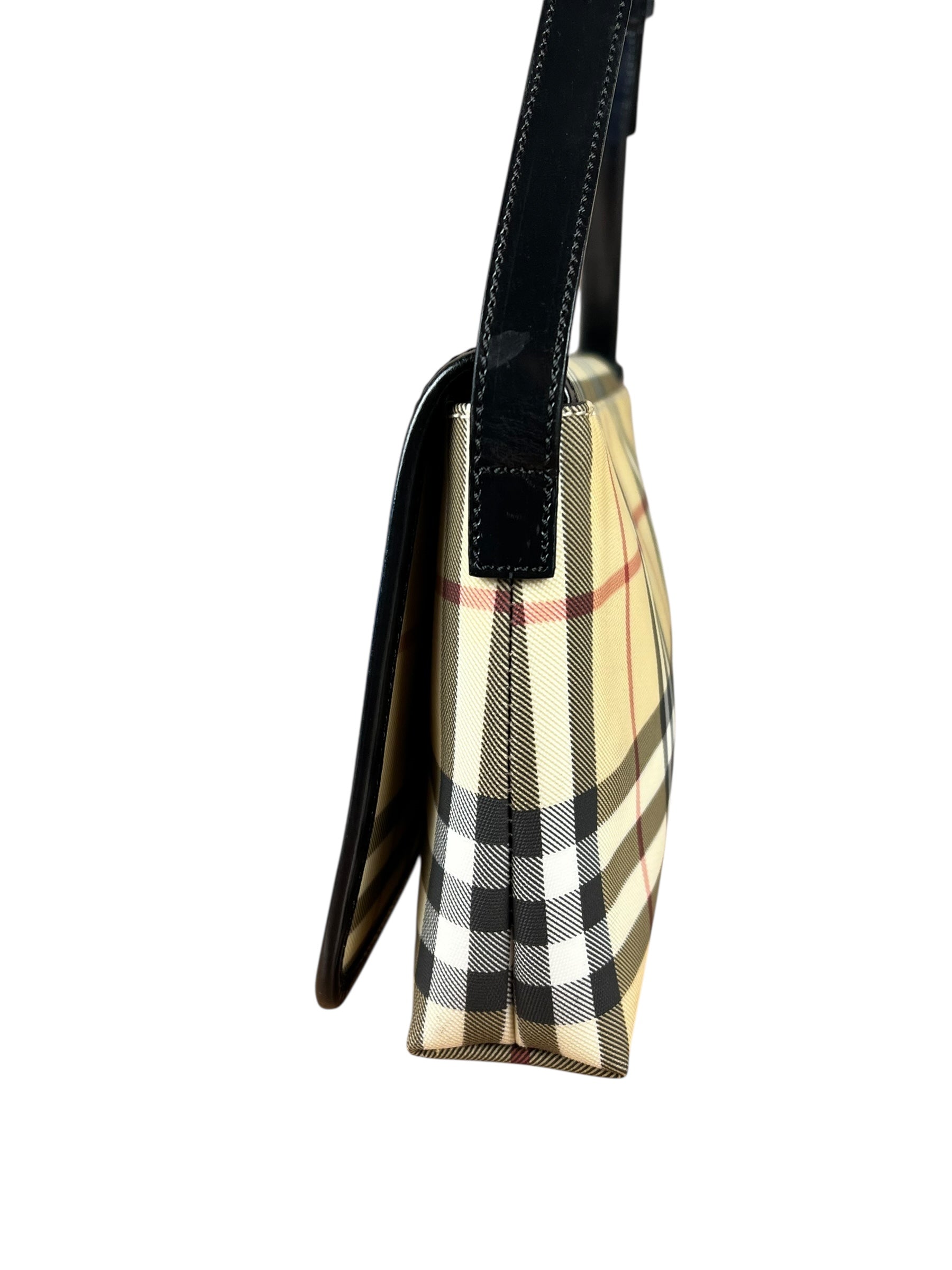 Burberrys Nova Check Flap Shoulder Bag