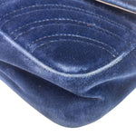 Gucci GG Blue Velvet Marmont Chain Shoulder Bag