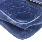 Gucci GG Blue Velvet Marmont Chain Shoulder Bag