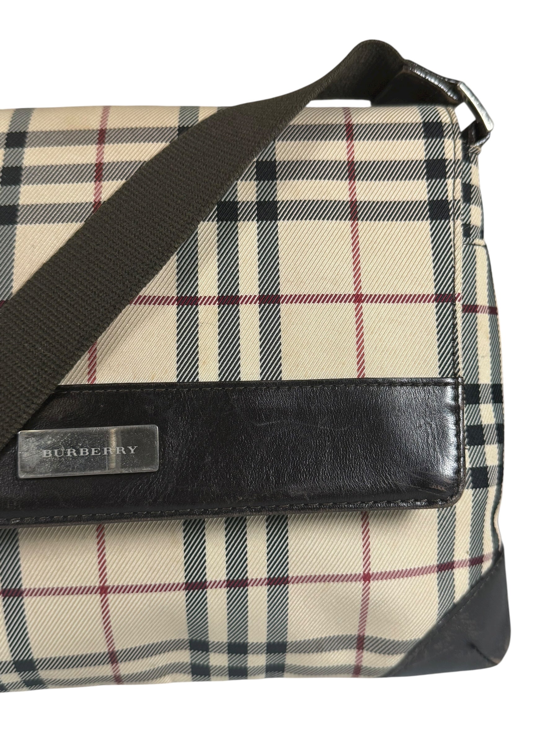 Burberry Nova Check Flap Crossbody Bag
