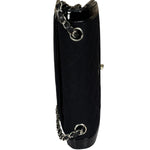 Chanel Black Patent Leather Trim/Cotton 2.55 Reissue Flap Bag 2000