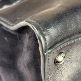 Prada Black Leather/Suede Shoulder Bag