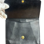 Chanel Vintage Black Leather CC Compact Wallet 1997