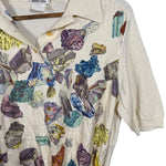 Hermes Silk Patterned Button-Up Polo Shirt