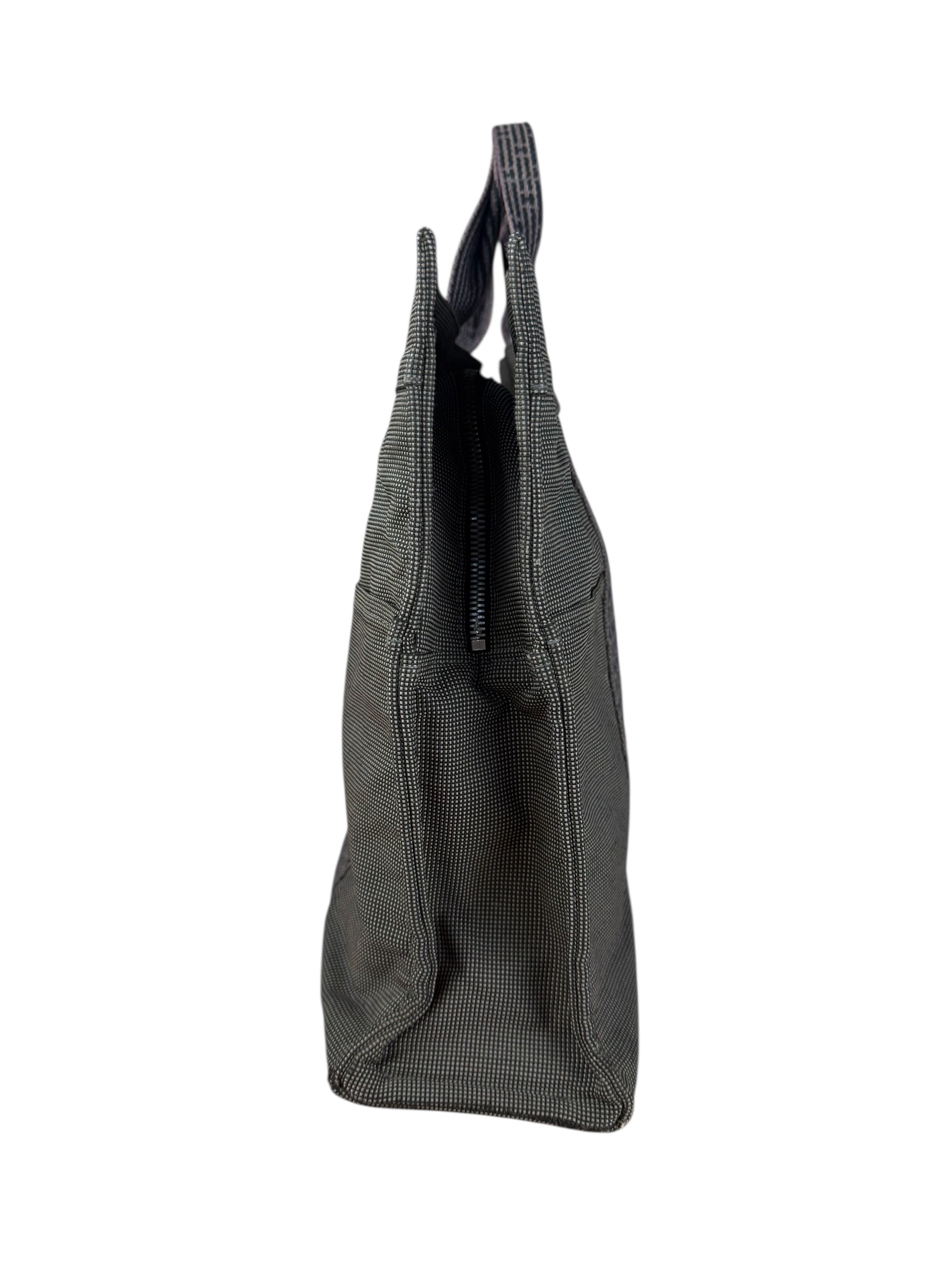 Hermes Herline Canvas Tote Grey
