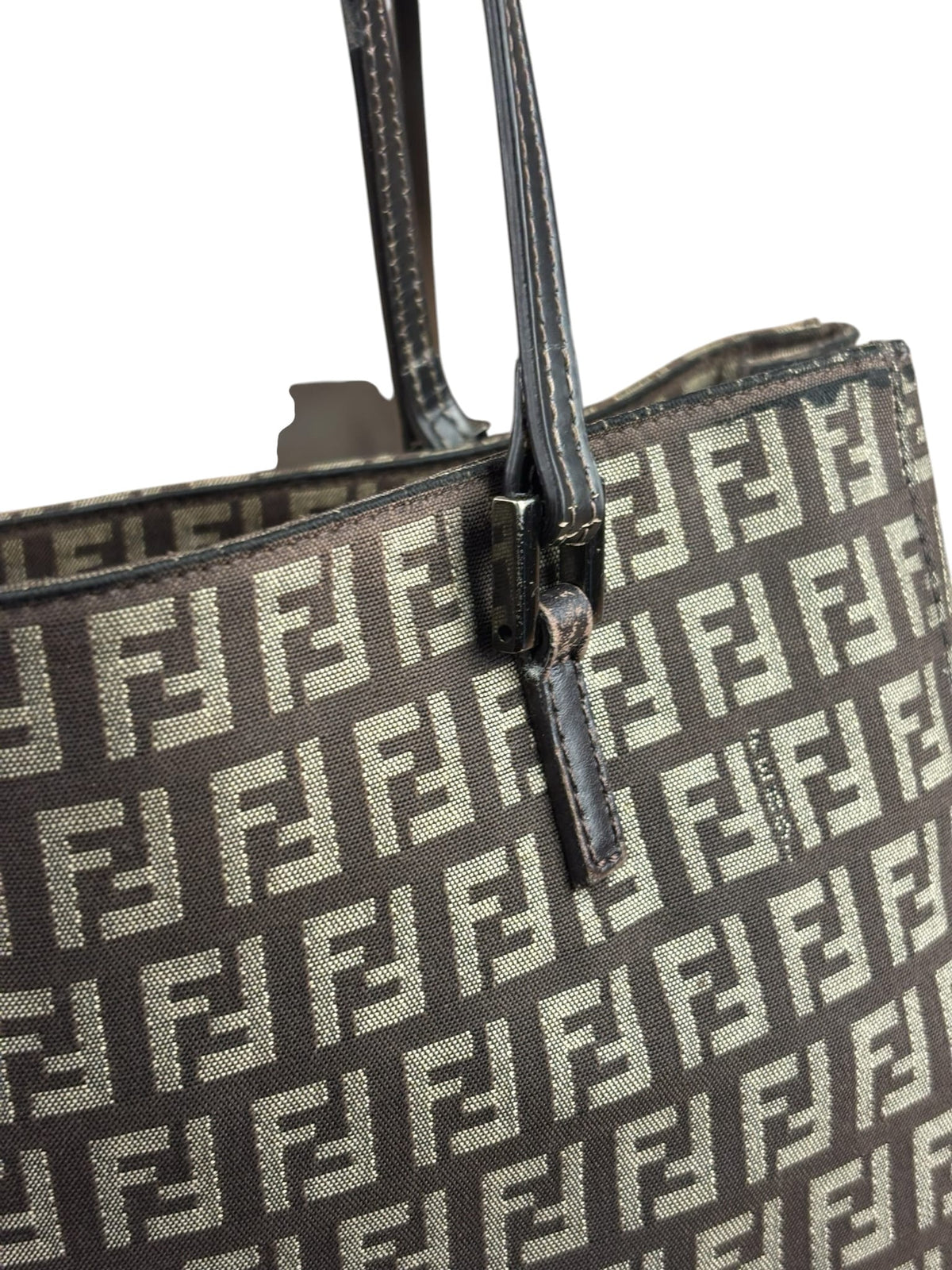 Fendi Brown Zucchino Canvas Mini Tote